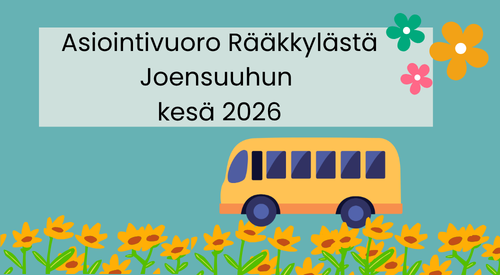 Linja-autovuoro Rääkkylä-Joensuu kesäaikana 1.6. – 2.8.2026 maanantaisin ja perjantaisin